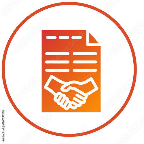 Vector Design Agreement Icon Style