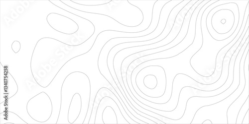 Abstract Blank Detailed Topographic Contour Map Subtle White Vector Background.White wave paper curved reliefs abstract background,paper texture Imitation of a geographical map,
