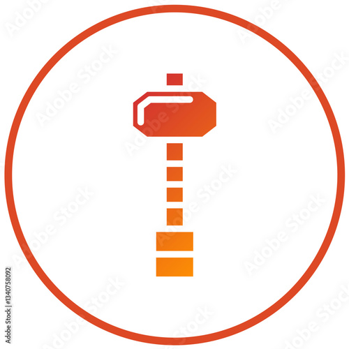 Sledgehammer Vector Design Icon Style