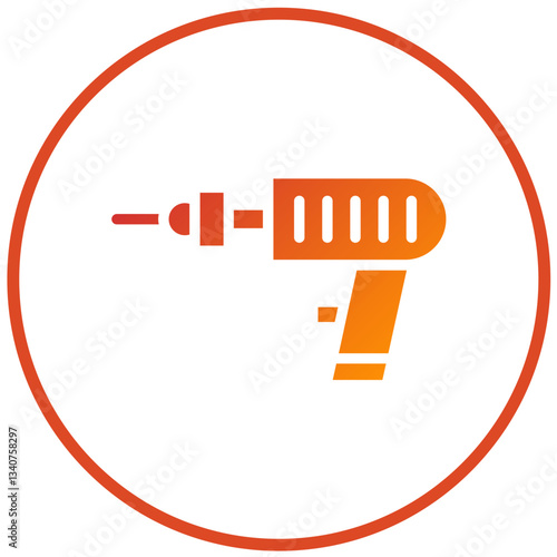Pneumatic Drill Vector Design Icon Style