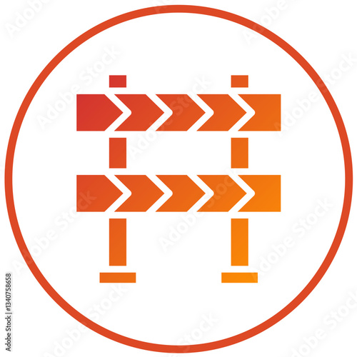 Construction Sign Vector Design Icon Style