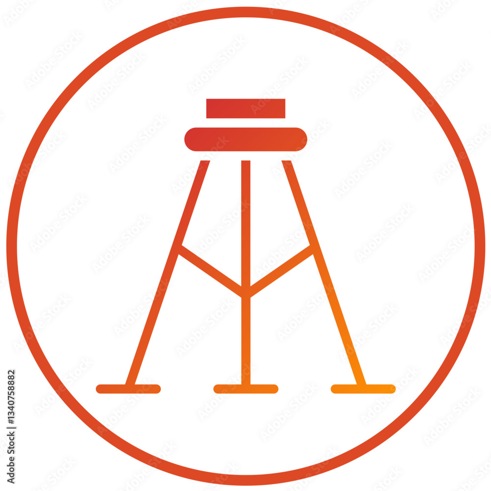 Surveyor's Tripod Vector Design Icon Style Surveyor's Tripod Vector Design Icon Style