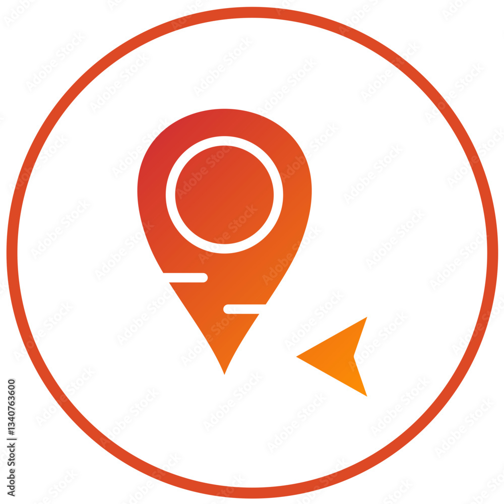 West Arrow Vector Design Icon Style West Arrow Vector Design Icon Style