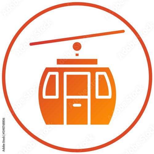 Vector Design Cable Car Icon Style