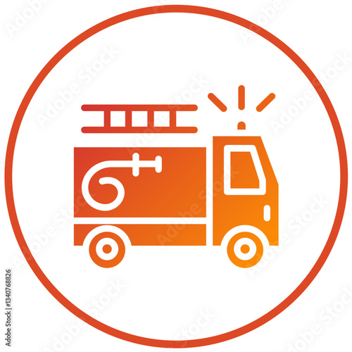 Vector Design Firefighter Truck Icon Style