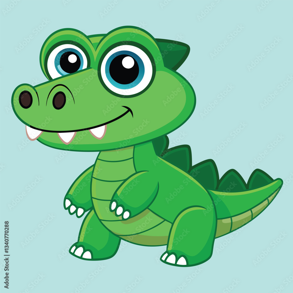 Cute Crocodile Clipart Illustration Design Cute Crocodile Clipart Illustration Design