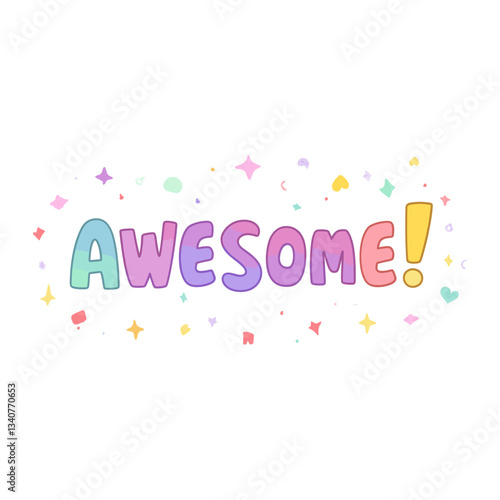 Illustration colorful awesome design vector