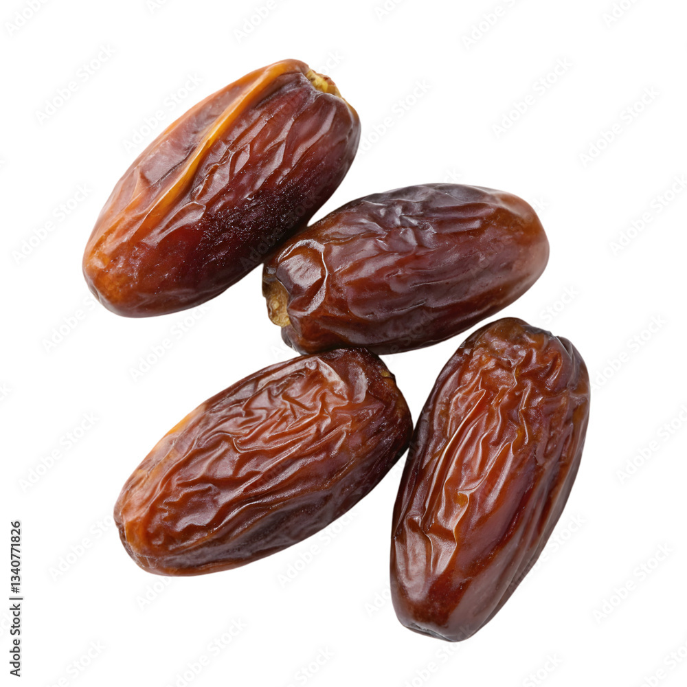 dried dates on white background dried dates on white background