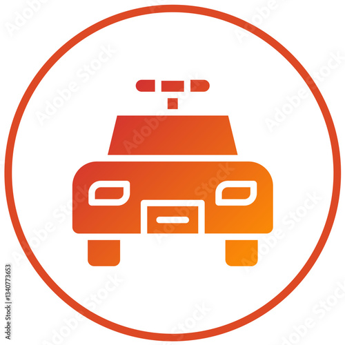 Vector Design Police Car Icon Style
