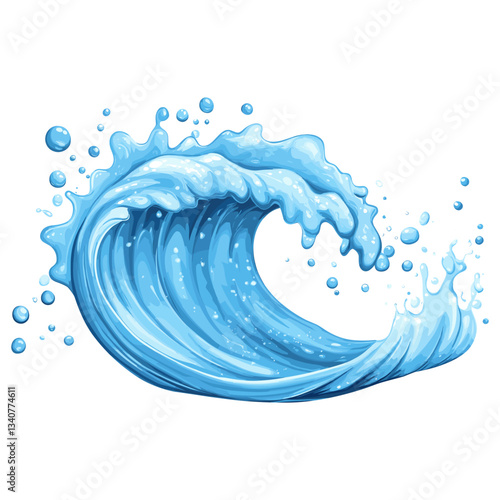 Water wave art illustration splash vector