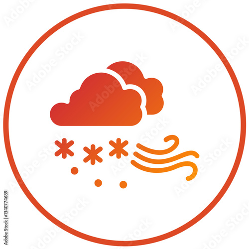 Vector Design Snowstorm Icon Style