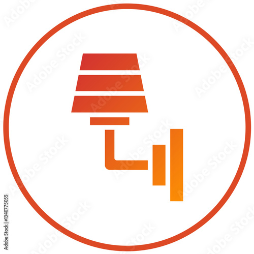 Vector Design Wall Lamp Icon Style