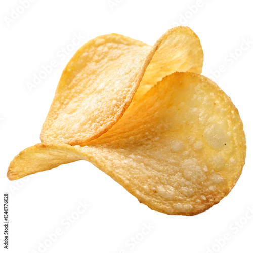 potato chips isolated on white