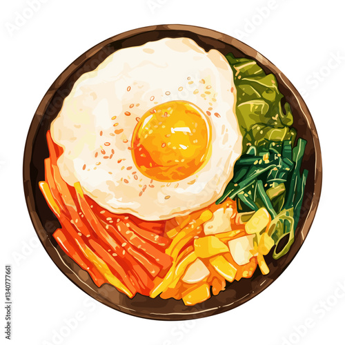 Bibimbap bibimbap food meal vector