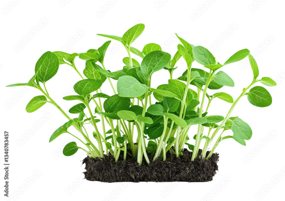 isolated transparent Background. Fresh green seedlings sprouting from soil, symbolizing growth and vitality isolated transparent Background. Fresh green seedlings sprouting from soil, symbolizing growth and vitality
