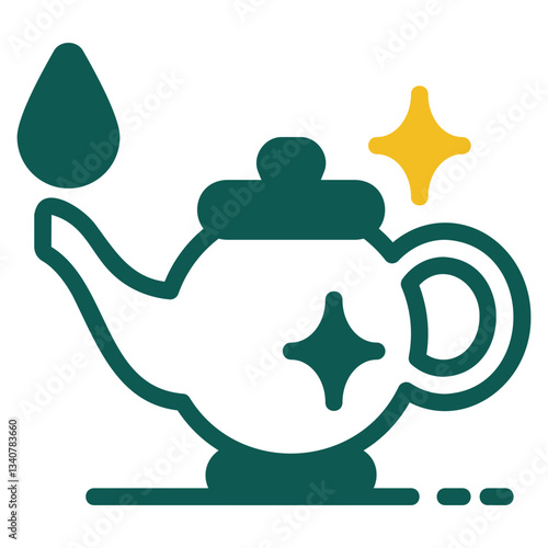 Oil camp green icon