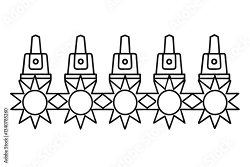 amp tap boost line art bold outline concept.eps
