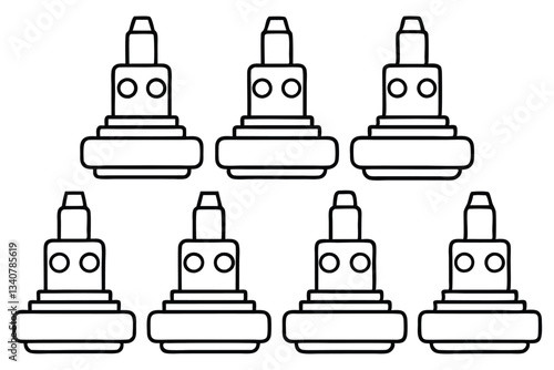 amp tap boost line art smooth hand drawn.eps