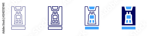 Contextual product recommendations icon in 4 different styles. Thin Line, Line, Bold Line, Duotone. Duotone style. Editable stroke
