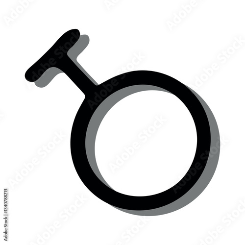 Hand drawn travesti gender identity icon Symbol used to represent sex and gender