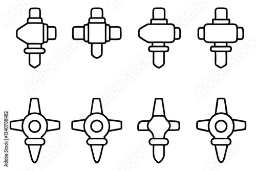 amp snap tap line art illustration perfect for marketing.eps