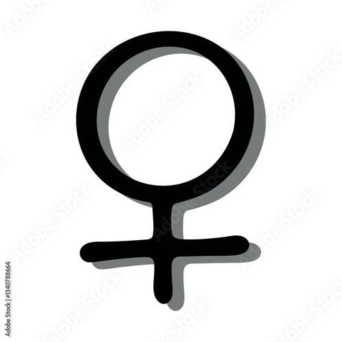 Hand drawn femme gender identity icon Symbol used to represent sex and gender