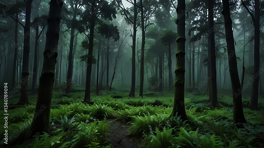 Obraz premium morning in the forest