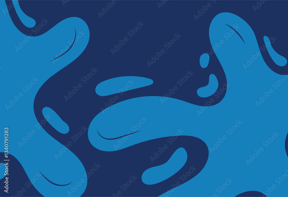 Seamless pattern with blue water waves on a dark blue background Seamless pattern with blue water waves on a dark blue background