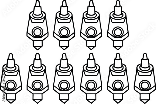  amp tap boost line art modern graphic style.eps