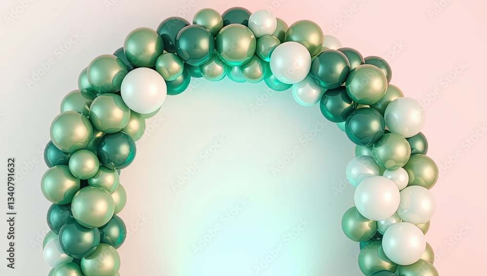 Obraz premium A Perfect Background Image of Balloon Arch Elegance for Celebratory Occasions