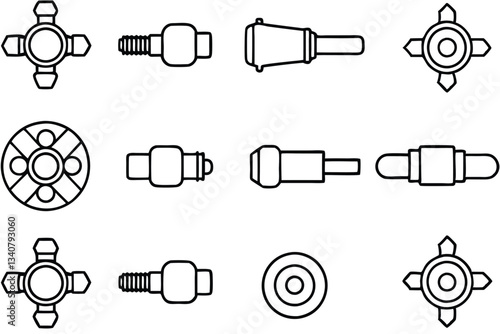 amp snap tap line art illustration design for inspiration.eps