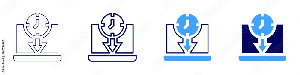 Obraz premium Internal linking​ icon in 4 different styles. Thin Line, Line, Bold Line, Duotone. Duotone style. Editable stroke