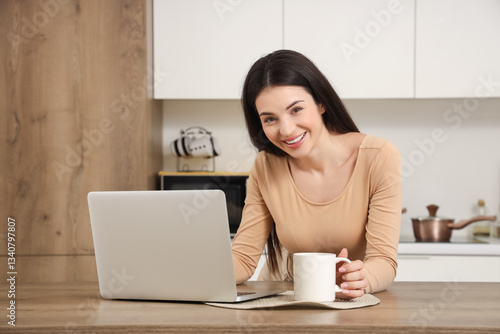 Beautiful young woman with ...