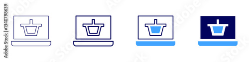 Security protocol icon in 4 different styles. Thin Line, Line, Bold Line, Duotone. Duotone style. Editable stroke