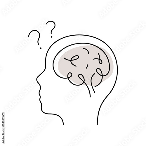 Memory problems medical illustration