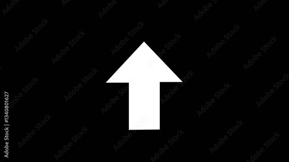 Abstract Directional Animated Arrow Pointing Up, Arrow sign symbol animation on black background. Abstract Directional Animated Arrow Pointing Up, Arrow sign symbol animation on black background.