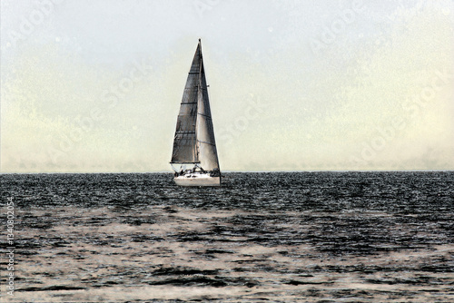 Segelboot auf dem Meer