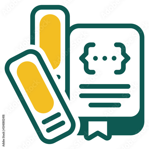 Literature green icon
