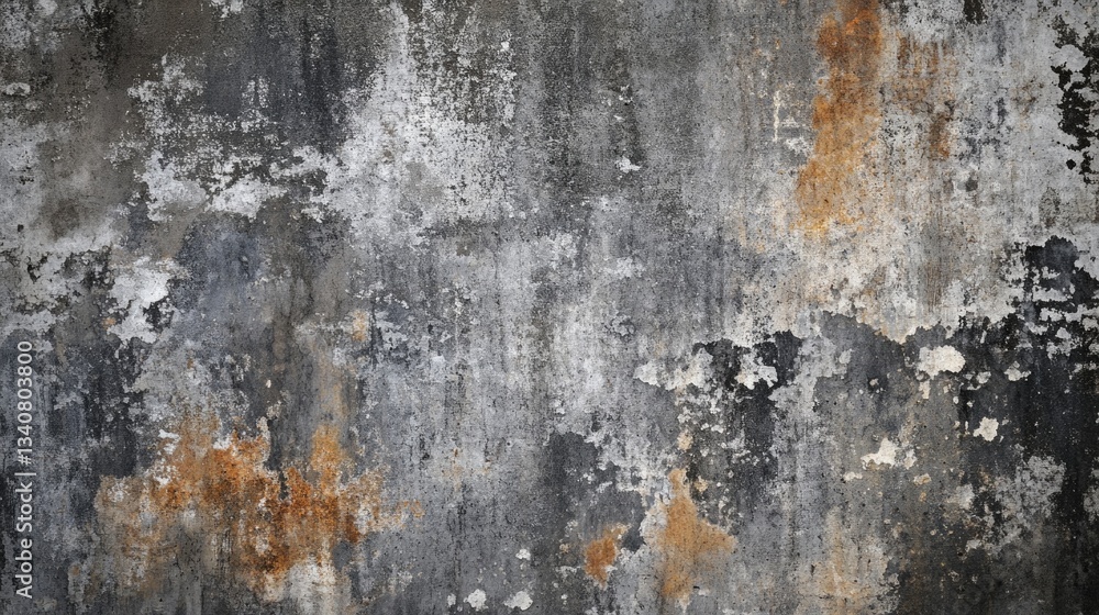 Weathered and stained surface exhibiting various color textures on it Weathered and stained surface exhibiting various color textures on it