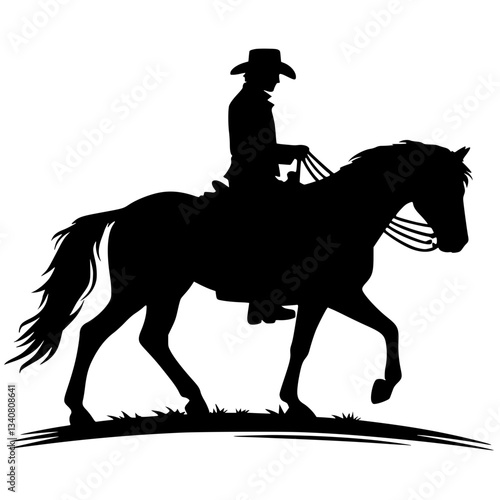 Horse rider silhouette