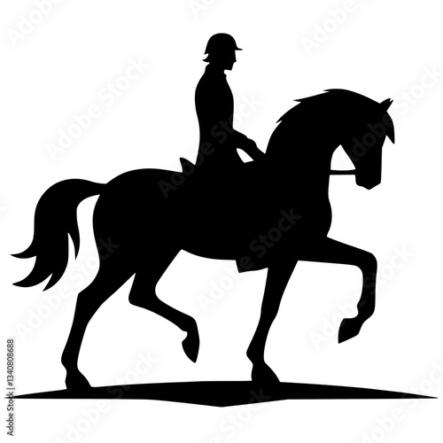 Horse rider silhouette