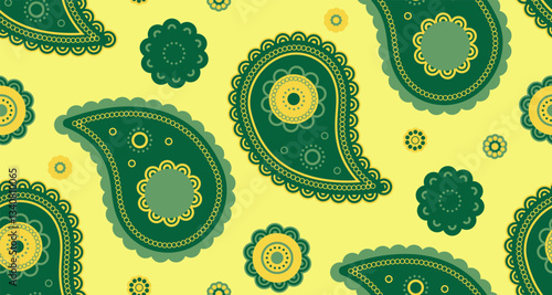 Seamless pattern awesome of silk textured. Decoration effortless a vintage paisley. Old lovely elegance canvas.