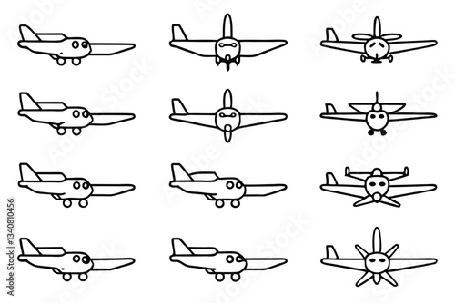 aero mover 750 line art transport innovation wireframe graphic.eps