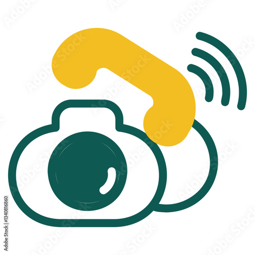 Telephone green icon