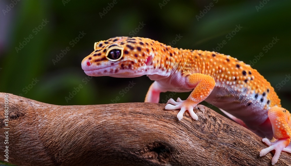 stunning orange leopard gecko on wood stunning orange leopard gecko on wood