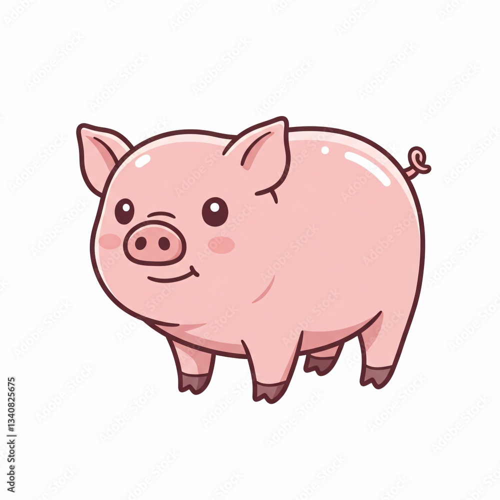 Cartoon pig illustration Cartoon pig illustration
