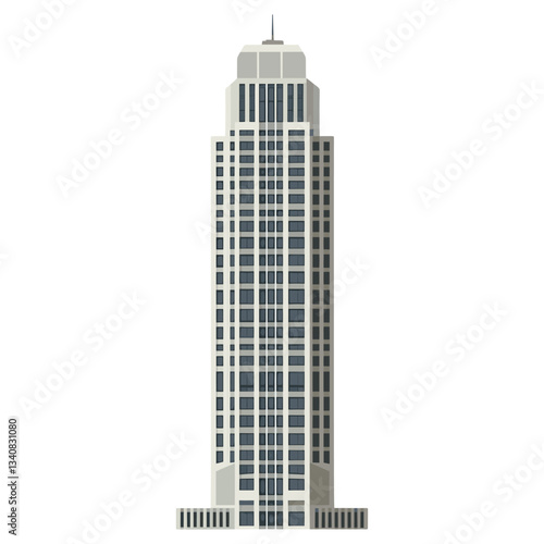 Grey skyscraper architecture illustration building vector