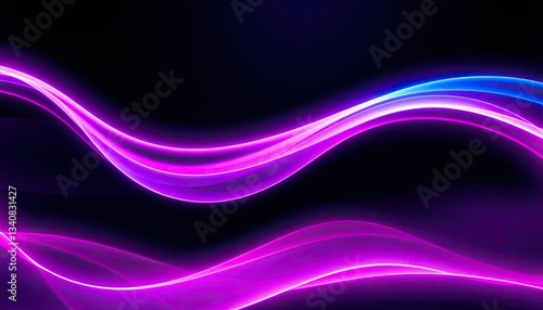 Wallpaper Mural Vibrant Purple And Blue Light Waves Flow Gracefully Across A Dark Background Creating A Mesmerizing Dance Of Energy And Motion Torontodigital.ca