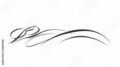 Elegant Swash, Swoop, and Swish: Hand - Drawn Calligraphy Sign with Underlines