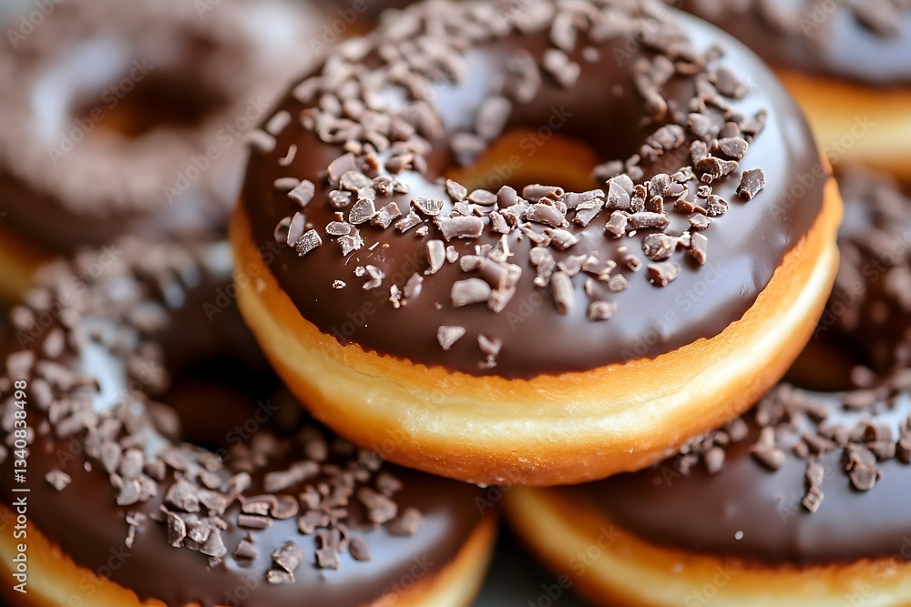 Chocolate Donut Covered in Sweet Glaze Chocolate Donut Covered in Sweet Glaze